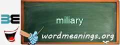 WordMeaning blackboard for miliary